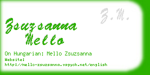 zsuzsanna mello business card